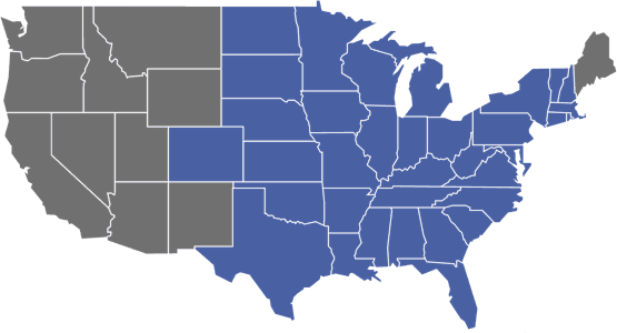 service map in USA